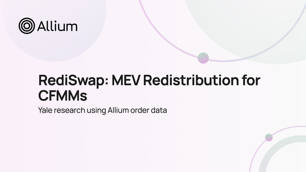 RediSwap: Yale Research on MEV Redistribution Using Allium Data