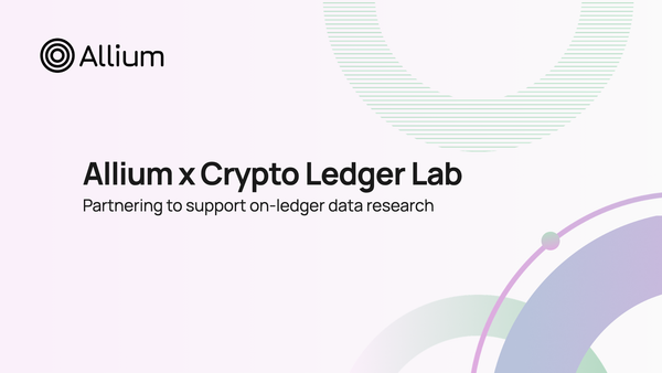 Crypto Ledger Lab Welcomes Allium to Support On-Ledger Data Research