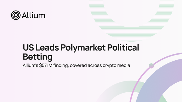 Allium Finds US Users Led $571M in Polymarket Political Betting Despite Ban