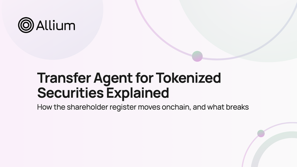 Transfer Agent for Tokenized Securities Explained