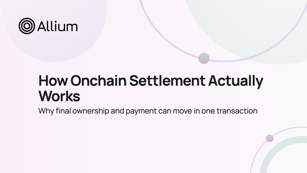 How Onchain Settlement Actually Works