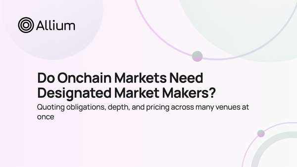 Do Onchain Markets Need Designated Market Makers?