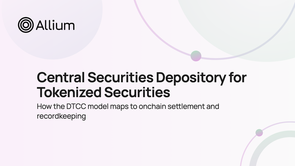 Central Securities Depository for Tokenized Securities