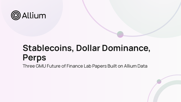 GMU's Future of Finance Lab Built Three Working Papers on Allium Data