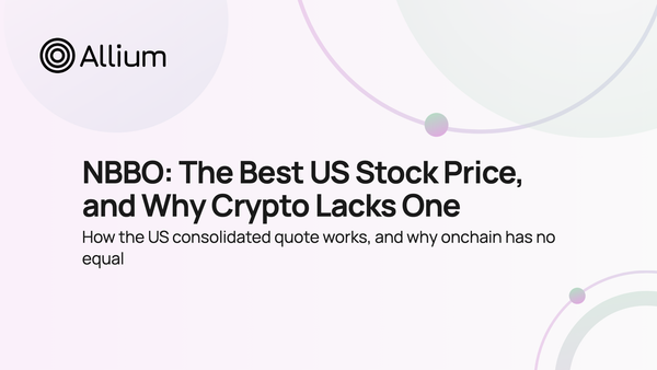 NBBO: The Best US Stock Price, and Why Crypto Lacks One