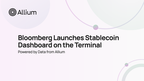 Bloomberg Launches Stablecoin Dashboard on the Terminal, Powered by Data from Allium