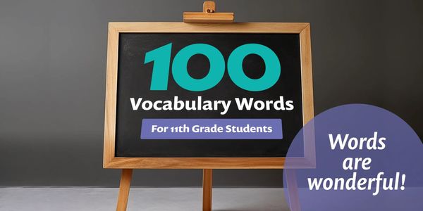 100 Vocabulary Words for 11th Grade Students