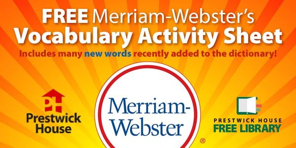 Merriam Webster's Vocabulary Activity Sheet - Free Lesson Plan