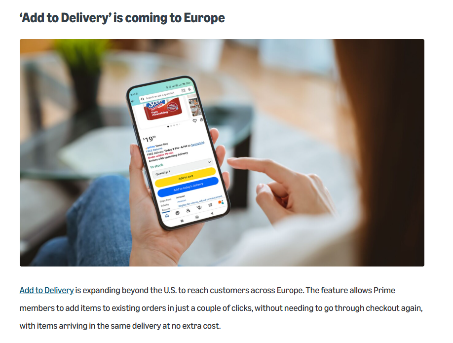 Amazon Add to Delivery