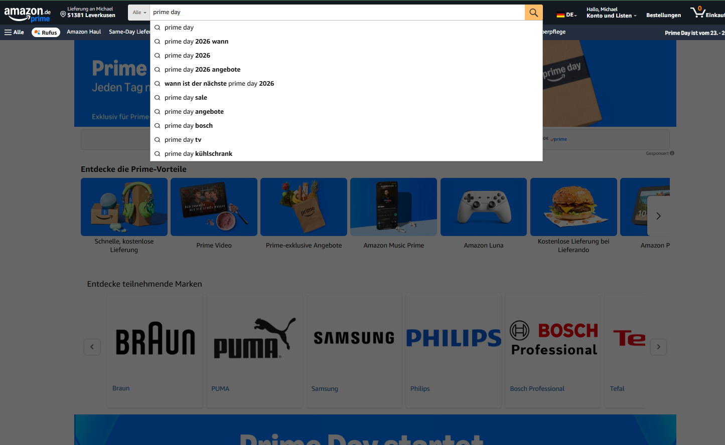 Prime Day Keywords werden bereits gesucht