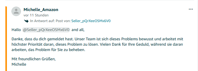 Amazon BSR Bug – Michelle_Amazon bestätigt