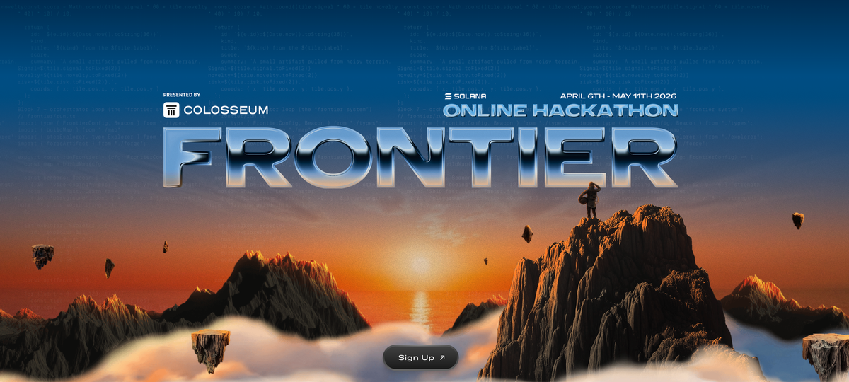 Announcing the Solana Frontier Hackathon
