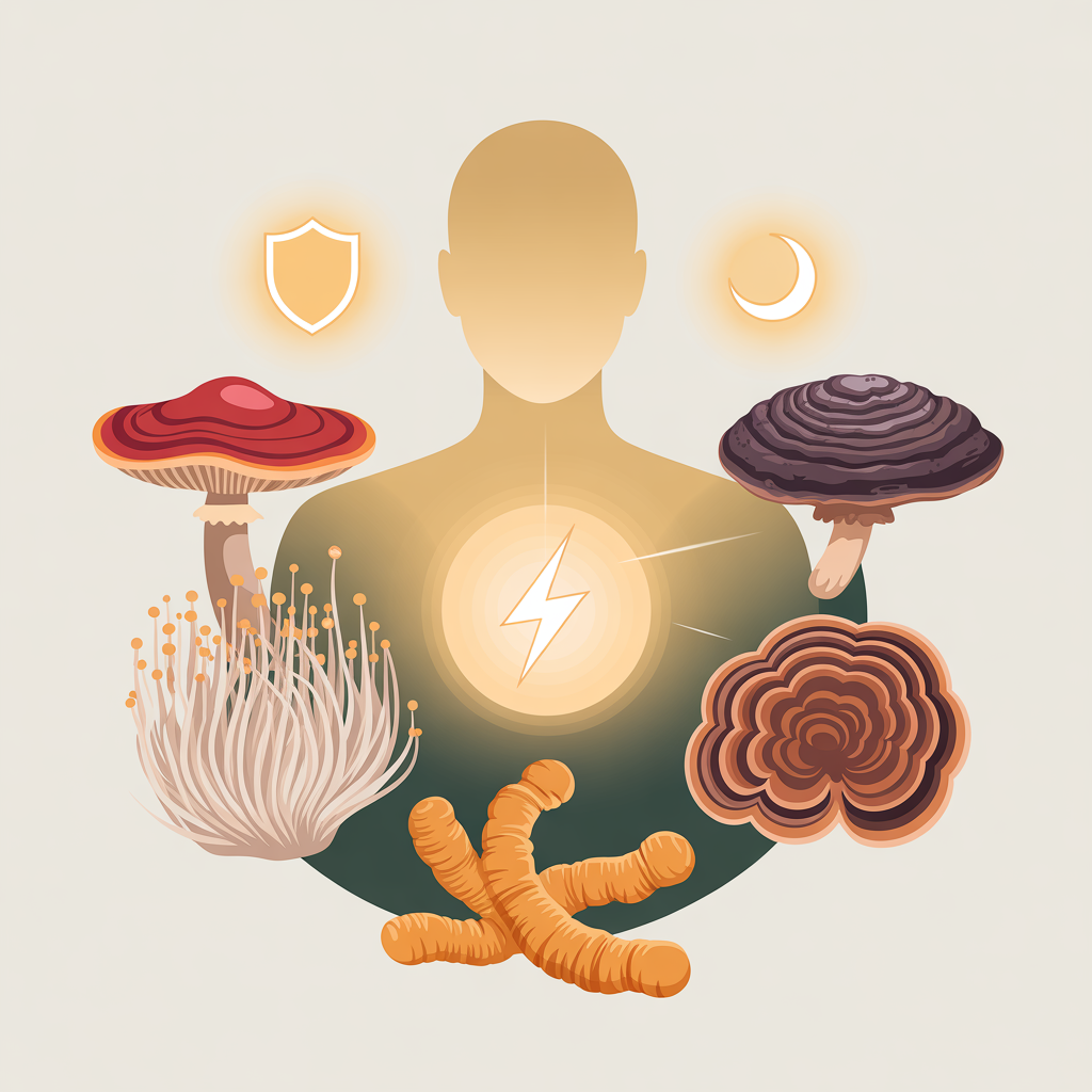 Adaptogen Mushroom Benefits for Midlife Brain Fog and Burnout