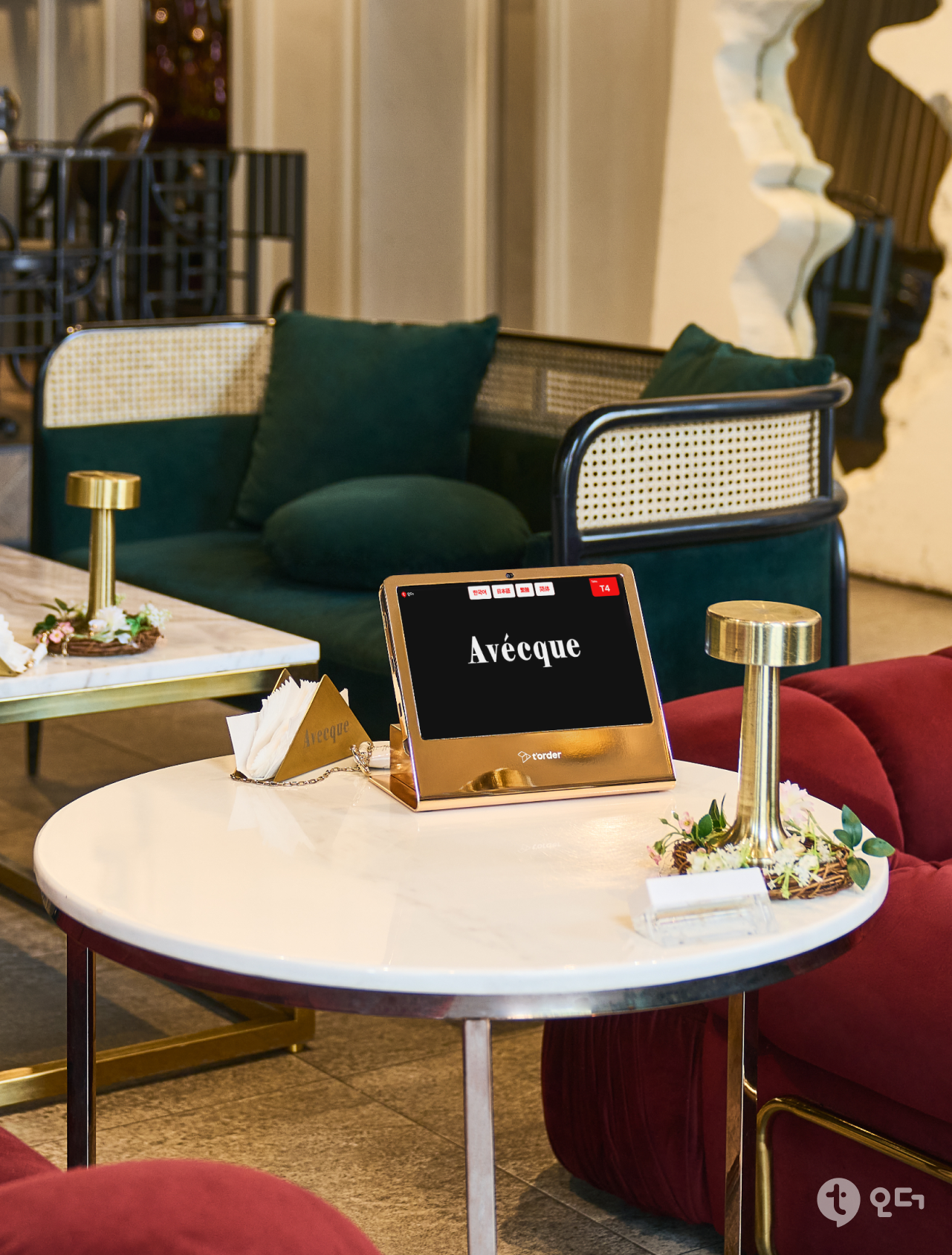 티오더 매장 가이드 설치 사례 아베크 청담 4