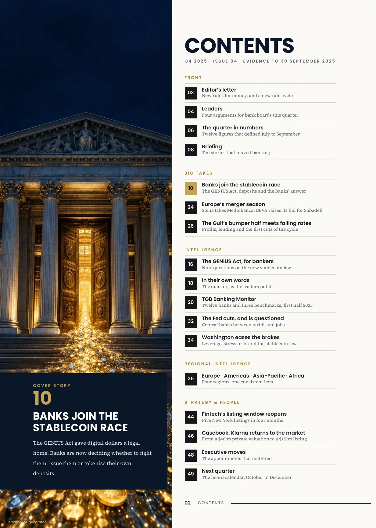 TGB Magazine Q4 2025, Issue 04, page 2: Contents