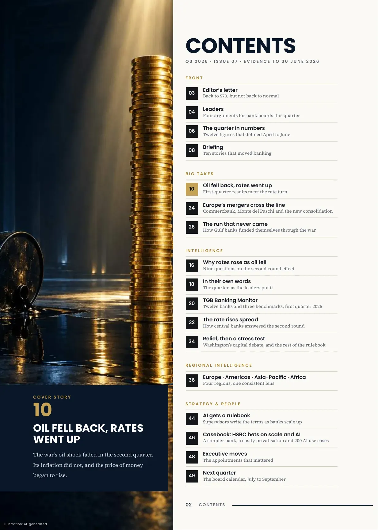 TGB Magazine Q3 2026, Issue 07, page 2: Contents
