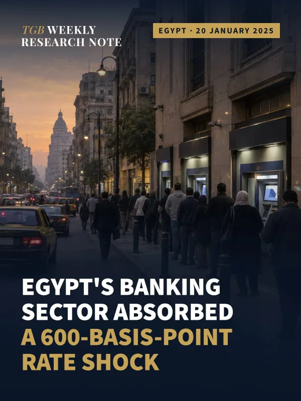Egypt's banking sector absorbed a 600-basis-point rate shock in March 2024 — the NPL impact has been contained so far