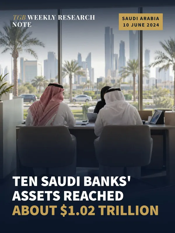 Ten Saudi banks' assets reached about $1.02 trillion in Q1 2024 as Vision 2030-linked lending led growth
