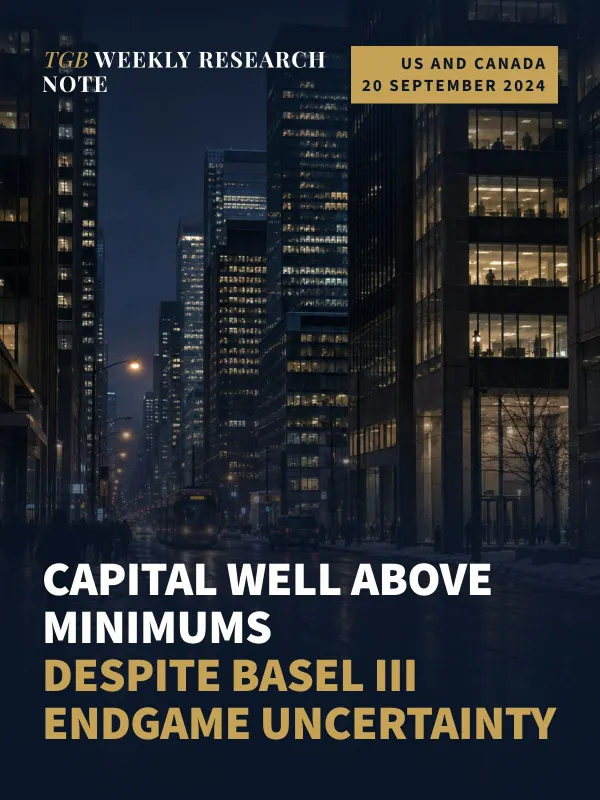 US and Canadian bank capital ratios remained well above minimum requirements in mid-2024 despite Basel III endgame uncertainty