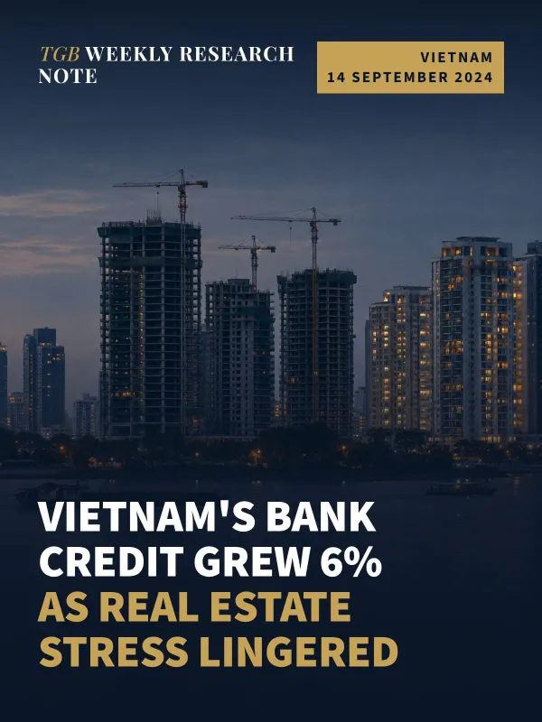 Vietnam's bank credit grew 6% in H1 2024 as real estate stress lingered