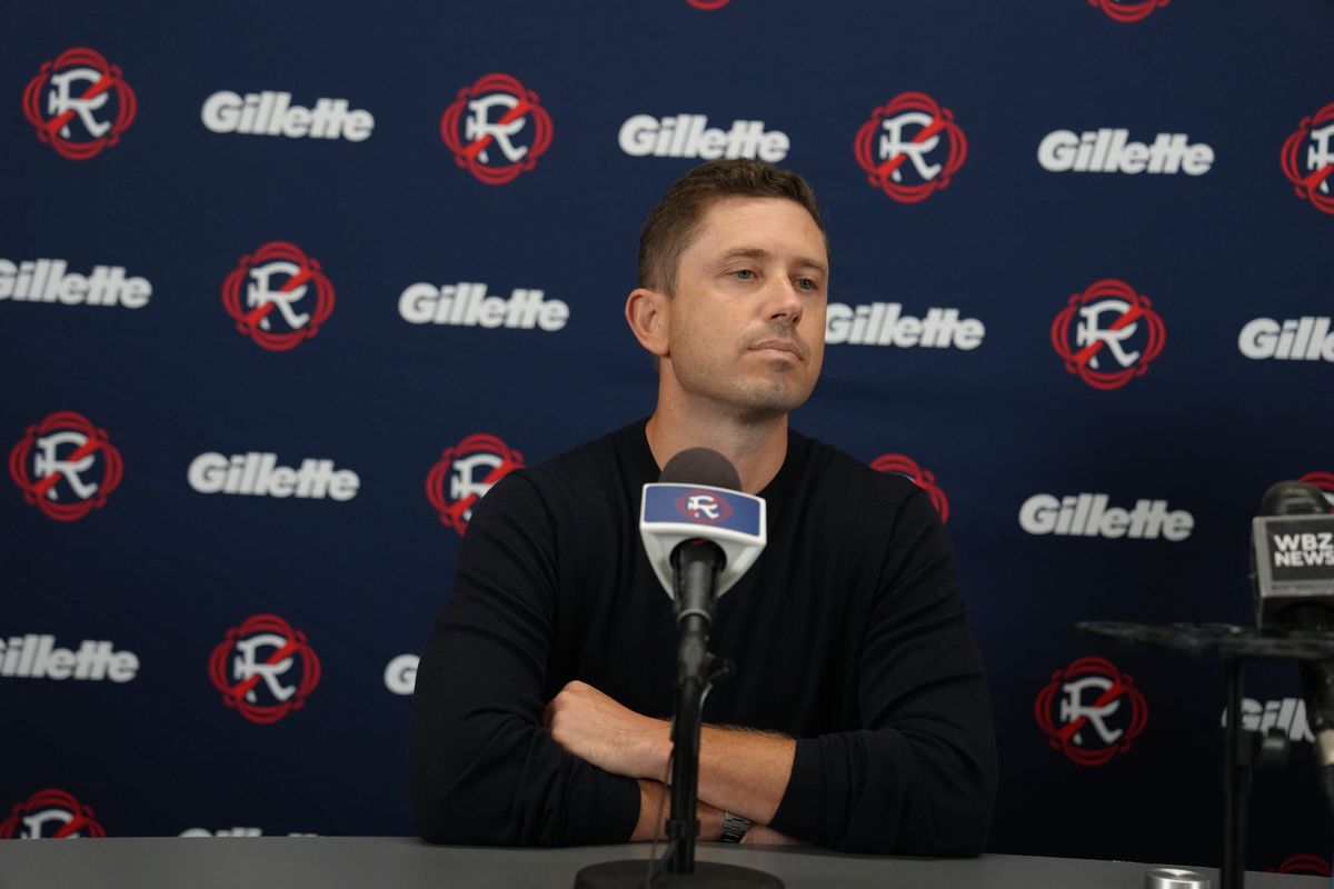 New England Revolution Chief Soccer Officer Chris Tierney takes a question during a press conference