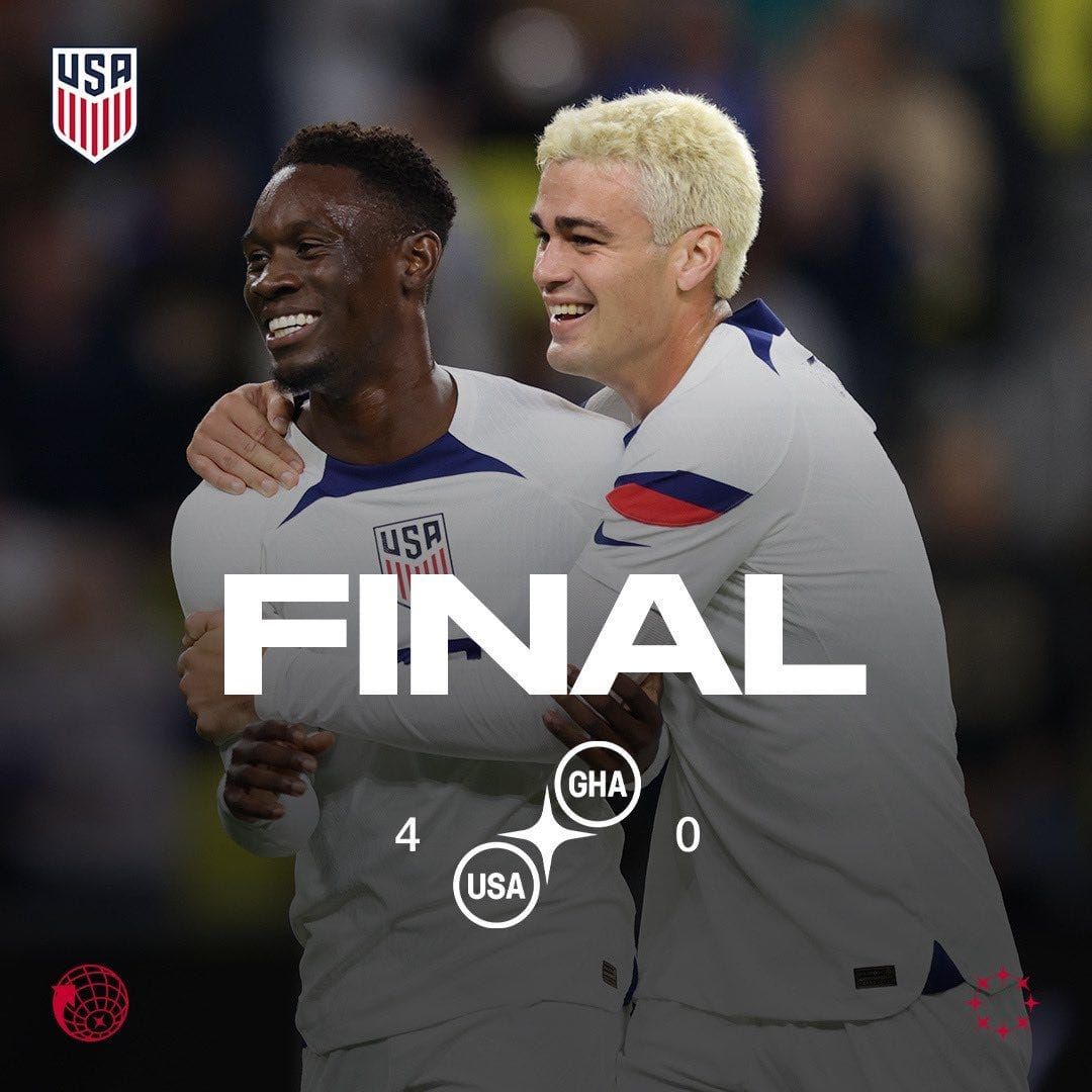 Recap: United States 4 - 0 Ghana Post feature image