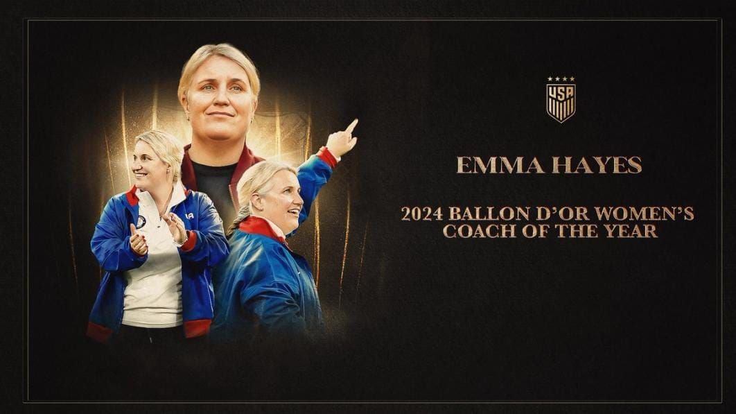 Emma Hayes Wins Ballon d'Or Women's Coach of the Year Award Post feature image