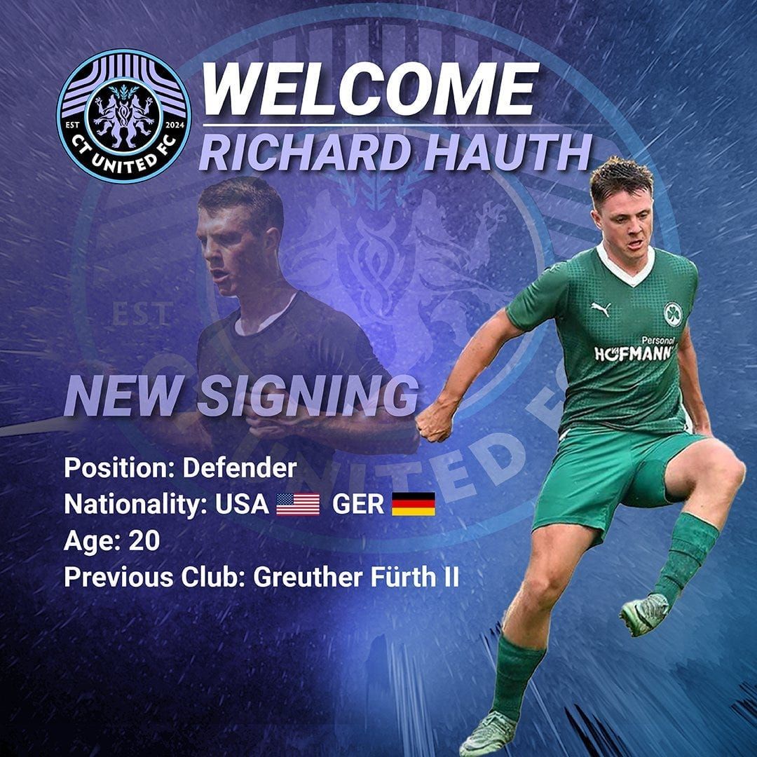 Connecticut United FC Signs Richard Hauth Post feature image