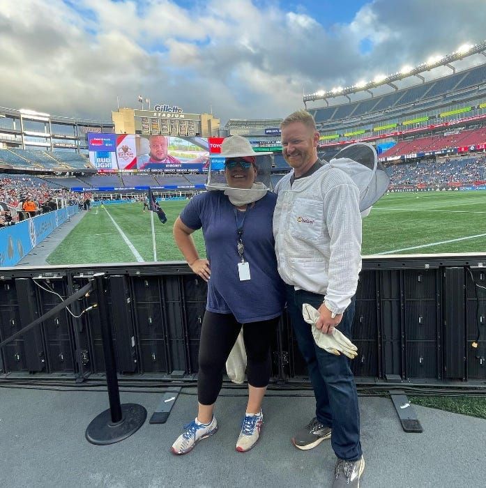 How A Local Couple Used Their COVID Hobby to Remove Bees From Gillette Stadium Post feature image