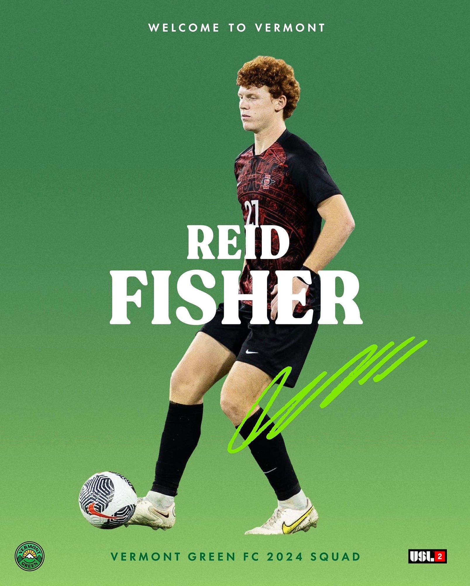 Reid Fisher Joins Vermont Green FC Post image