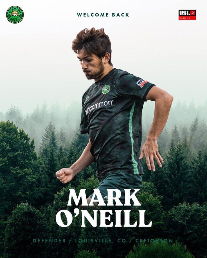 Mark O'Neill Returns to Vermont Green FC Post image