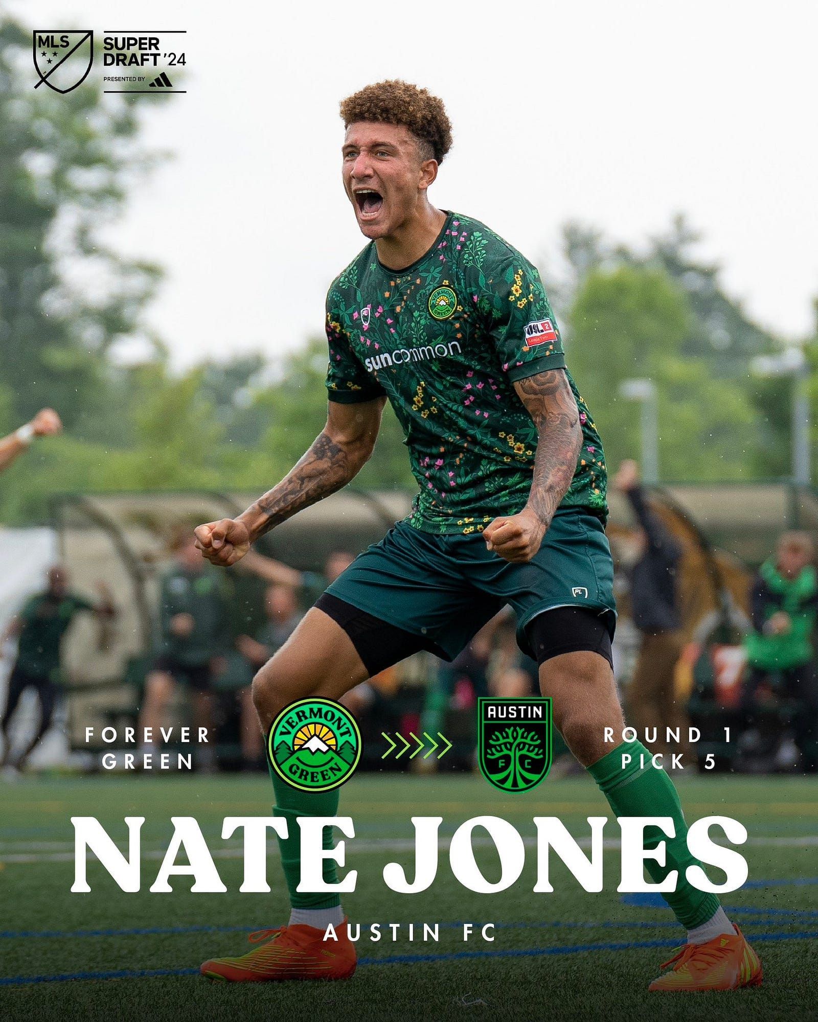 Former Vermont Green FC Defender Selected in 2024 MLS SuperDraft Post image