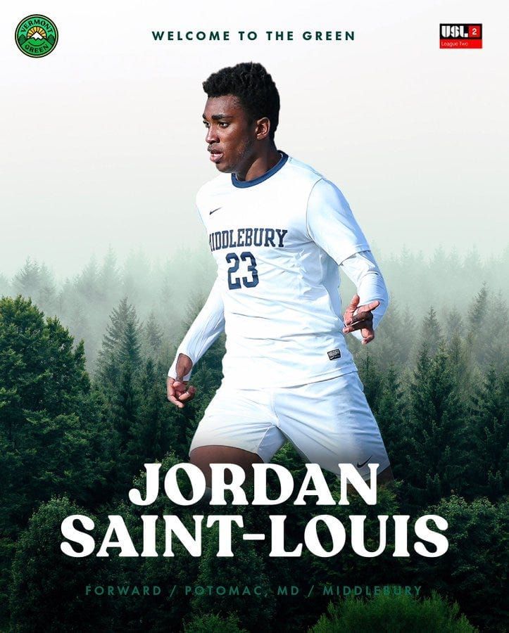 Vermont Green FC Sign Jordan Saint-Louis Post image