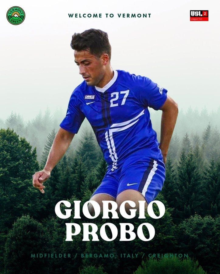 Vermont Green FC Add Giorgio Probo to Midfield Ahead of 2023 USL League Two Season Post image