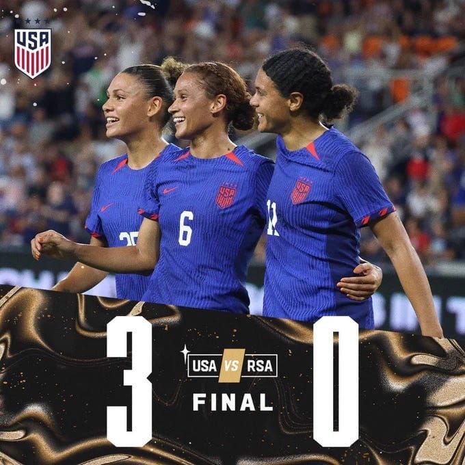 Recap: USWNT 3 - 0 South Africa Post image