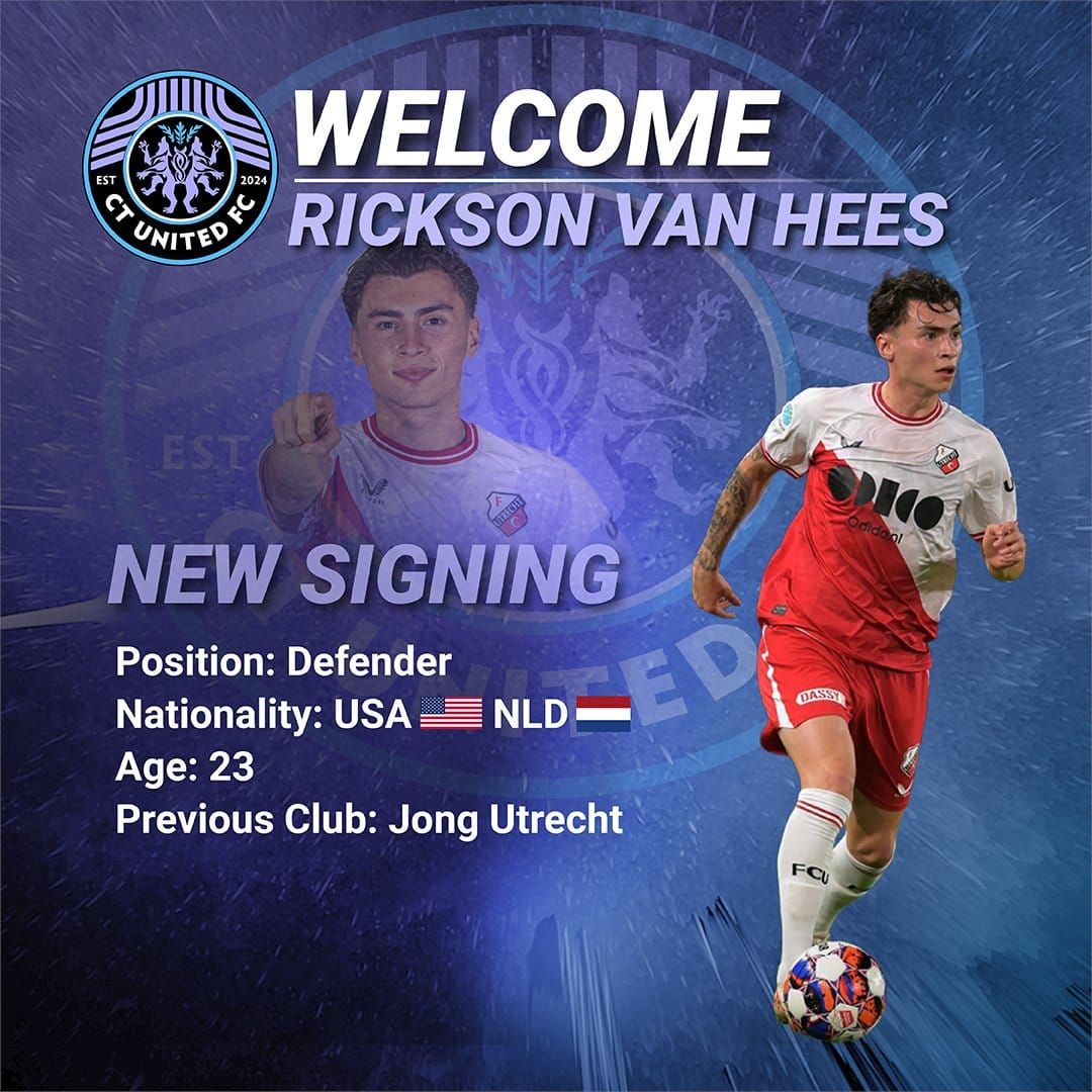 CT United FC Signs Rickson Van Hees Post feature image