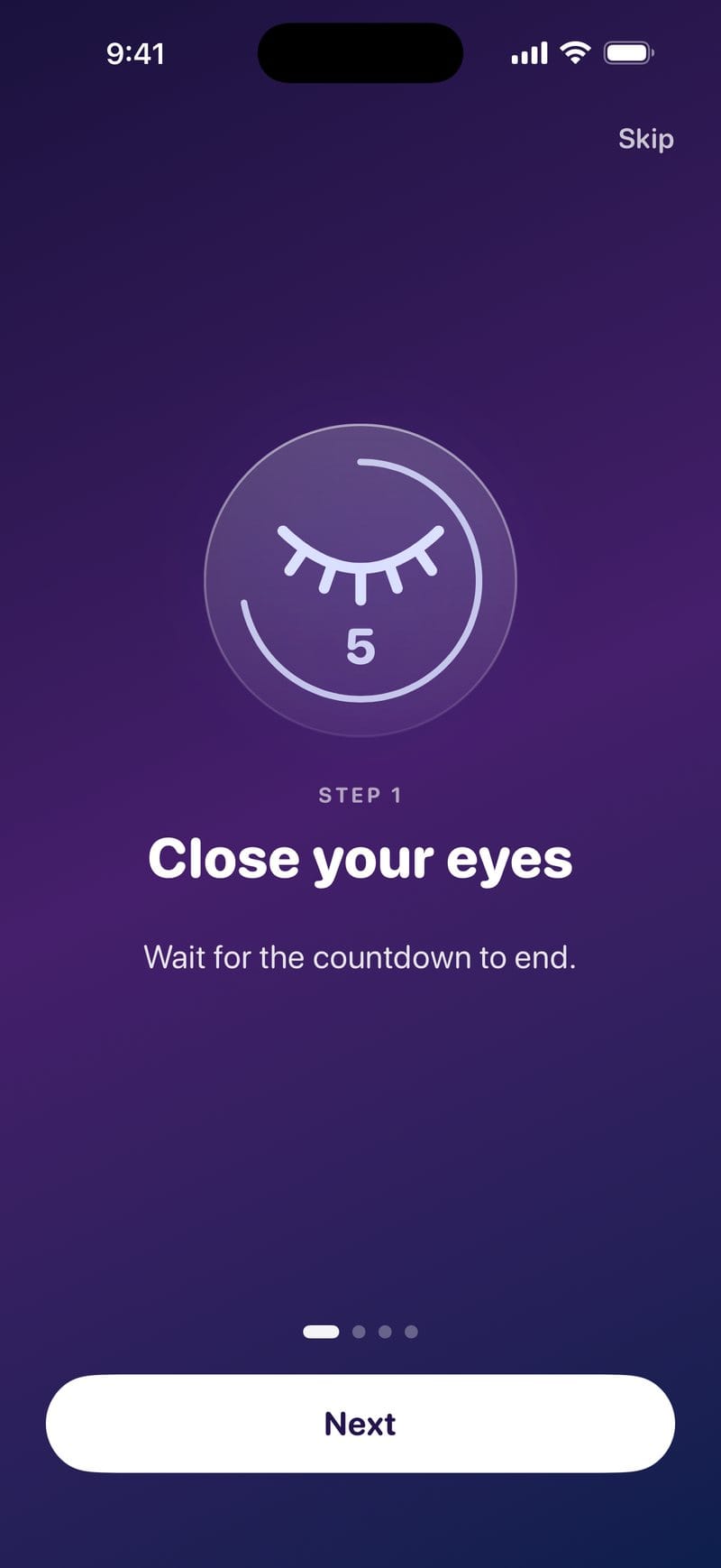Close your eyes.