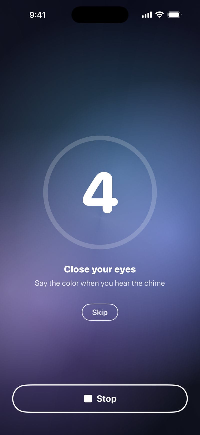 Counting down in the dark.