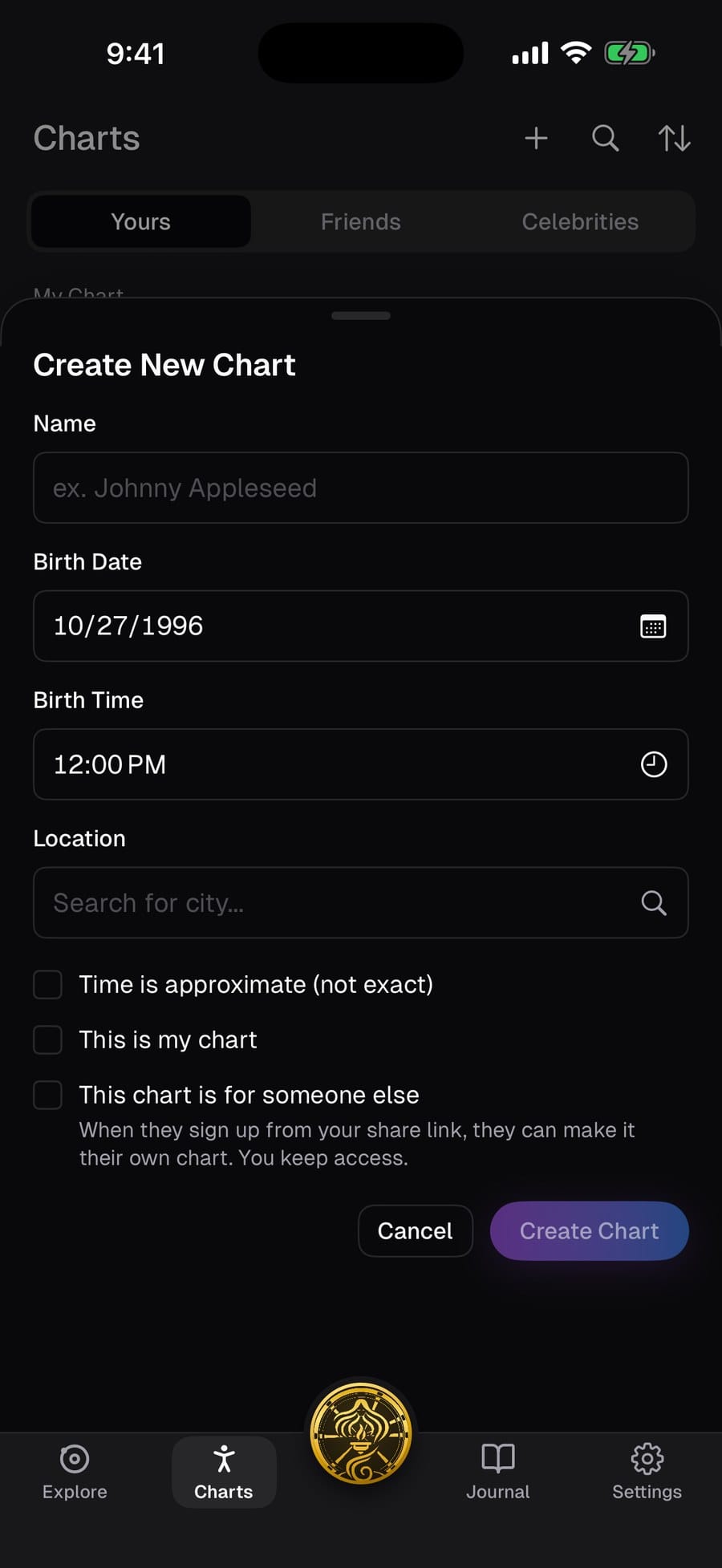 Add a chart in under a minute.