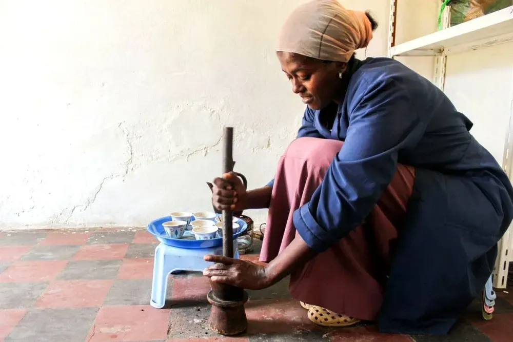 Ethiopian Coffee Ceremony — Three Rounds in Clarified Butter
