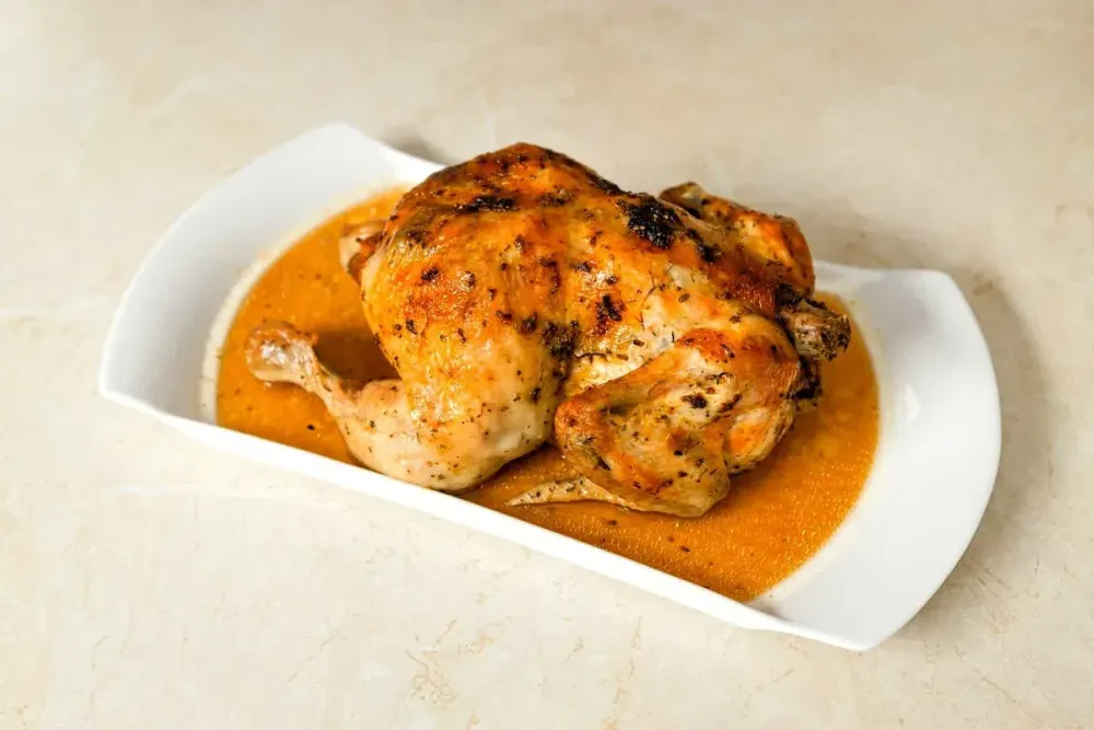 Ghee Baked Chicken — Whole Bird, Ancestral Fat Crust