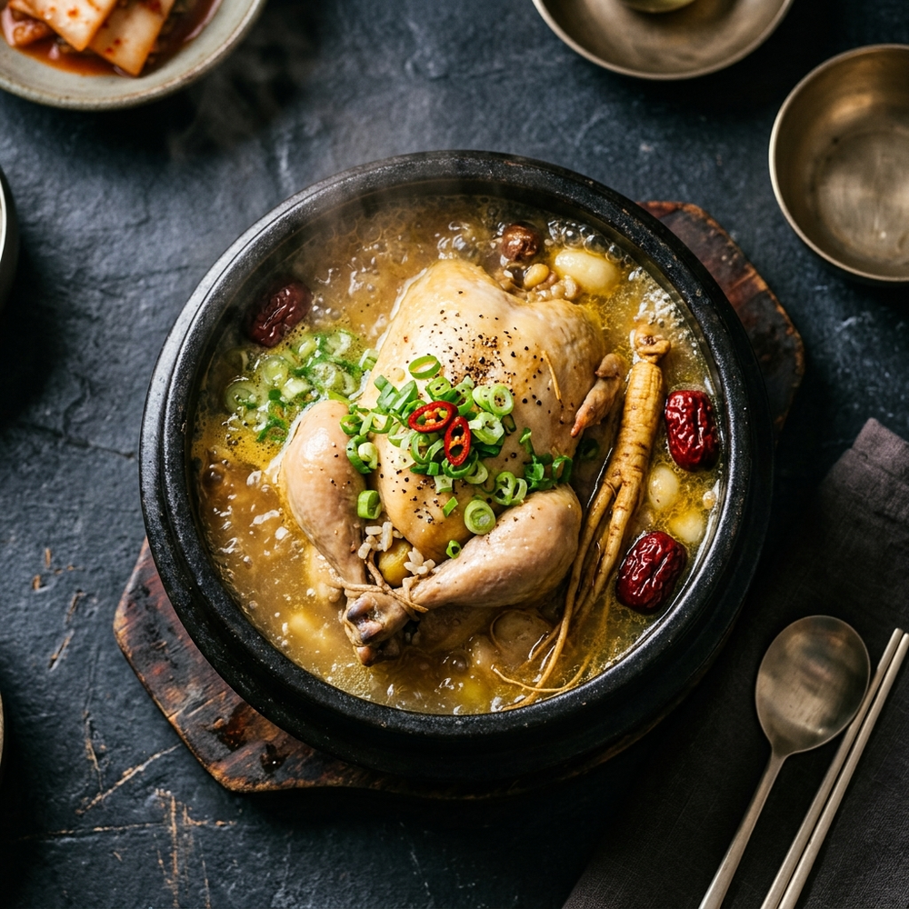 Ginseng Chicken Soup — Korean Samgyetang Medicinal Recipe