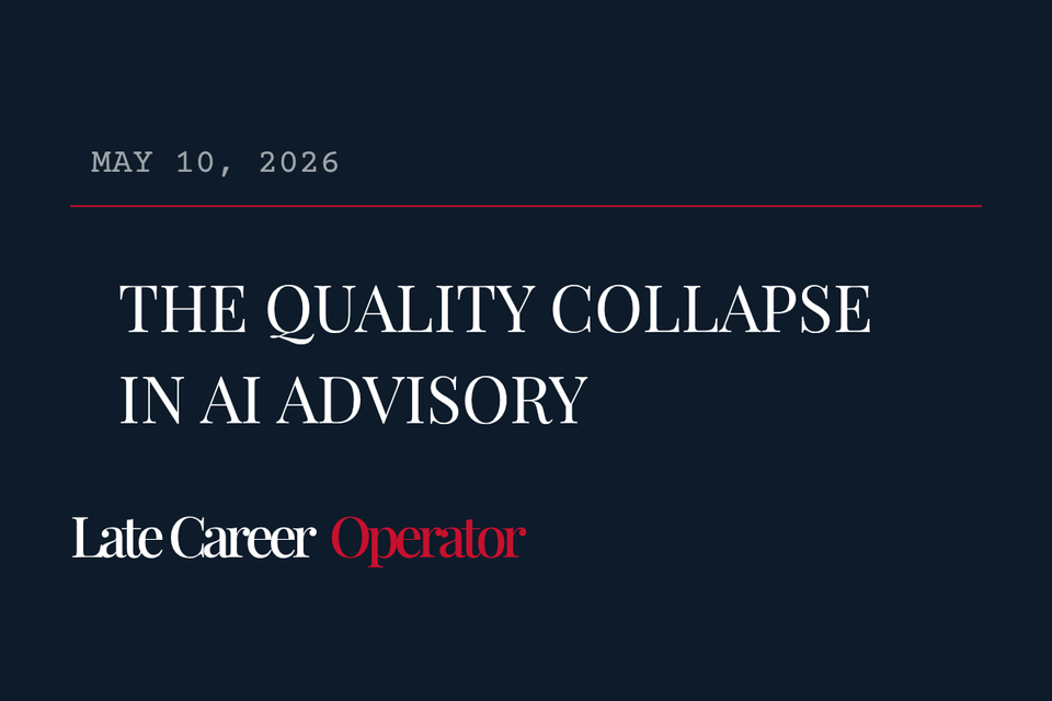 The Quality Collapse in AI Advisory - What It Means For You