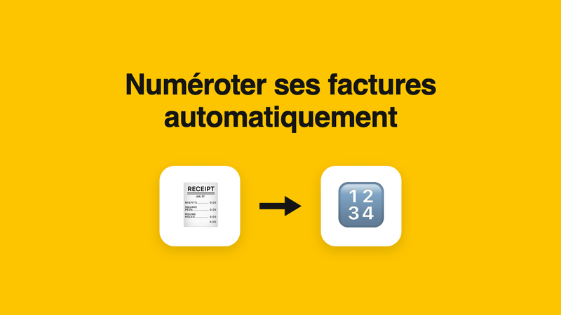 Numérotation automatique de factures