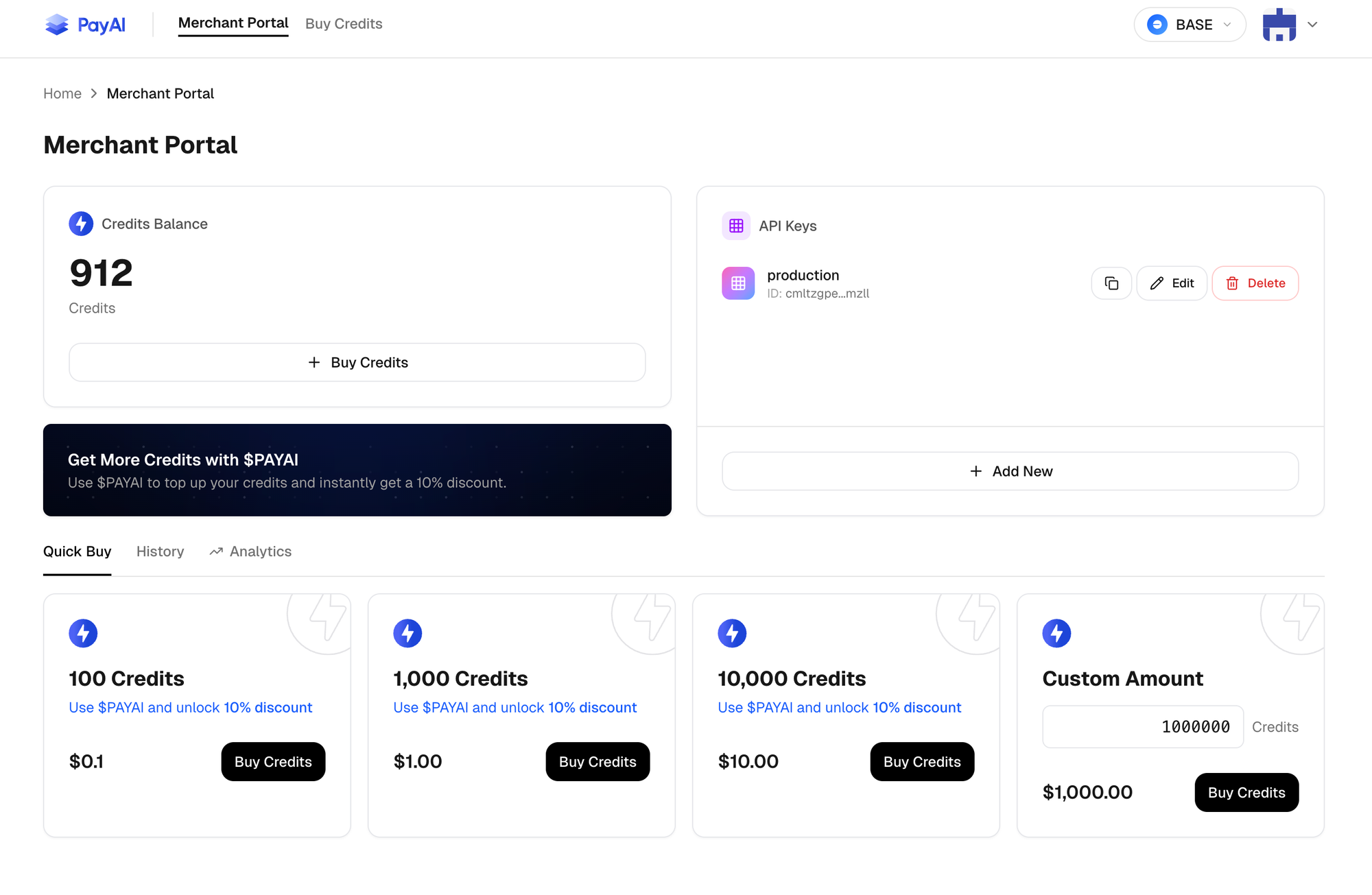 PayAI Merchant Portal for x402 Payments