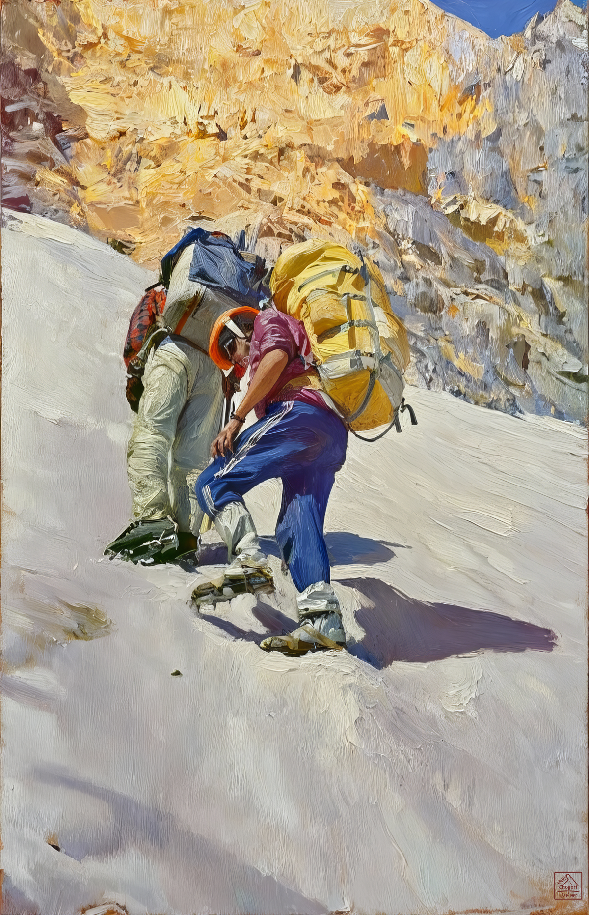 Ascending Under Golden Rock