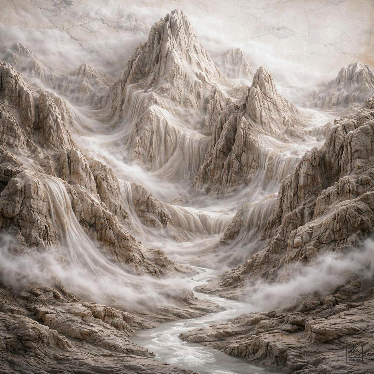 Shanshui of Sleeping Marble