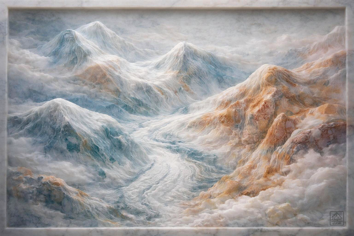 Veins of Sky in Marble