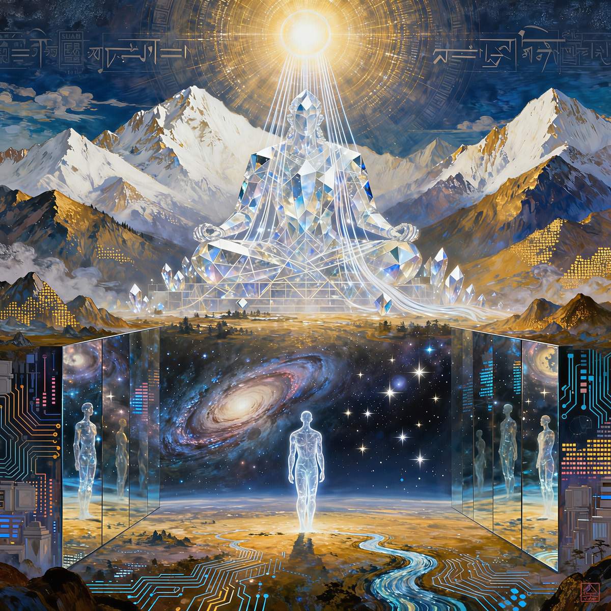 Between Wave and Code: One Breath, Many Worlds