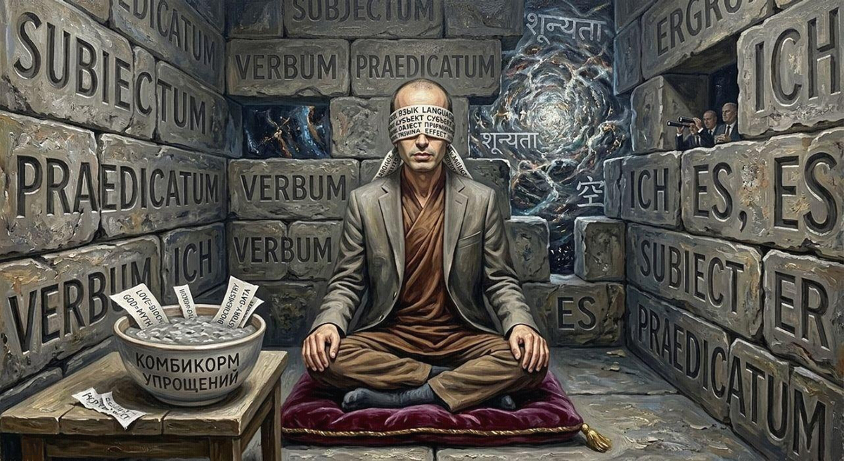 Prison of Language and Simulated Emptiness